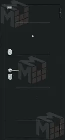 Входная металлическая дверь Сити Kale Букле черное/Off-white