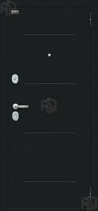 Входная металлическая дверь Сити Kale Букле черное/Off-white