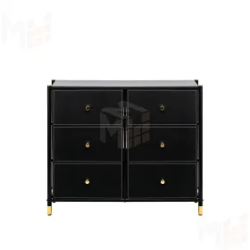 Комод Leset Нирита/Хайди, 6 ящиков, Черный (Черный/Черный)