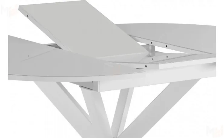 Стол раскладной стеклянный Вега Лофт D90 Белый