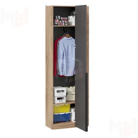 Шкаф угловой с 1 глухой дверью Порто - СМ-393.07.231 Графит