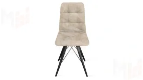 Стул Аспен К3 Черный муар, Велюр Wellmart Dark Beige