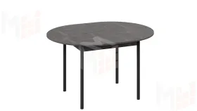 Стол обеденный раздвижной Терра Черный, Железный камень
