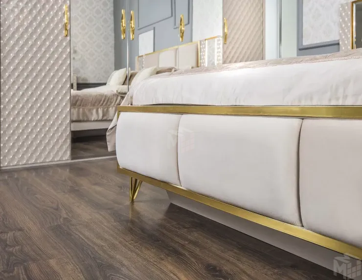 Кровать Lara 160x200 см бежевый глянец