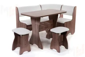 Кухонный уголок Тюльпан (ясень темный/барнео милк)