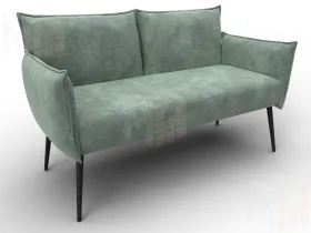 Диван прямой Лига-083 ( велюр BRUT 08 зеленый )