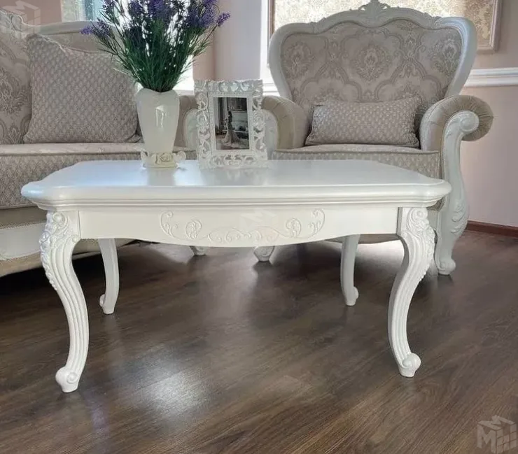 Столик прямоугольный Мишель белый матовый