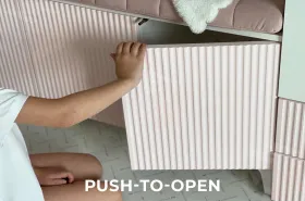 Тумба Зефир  115.01 белое дерево/пудра розовая (эмаль)