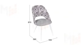 Стул Сириус тип 1 Белый матовый / тк. №123 / тк.121