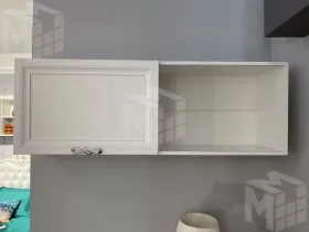 Полка навесная книжная Мишель белый матовый