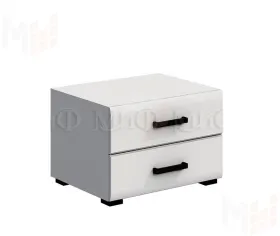 Тумбы прикроватные Ненси New (белый глянец) 2 шт
