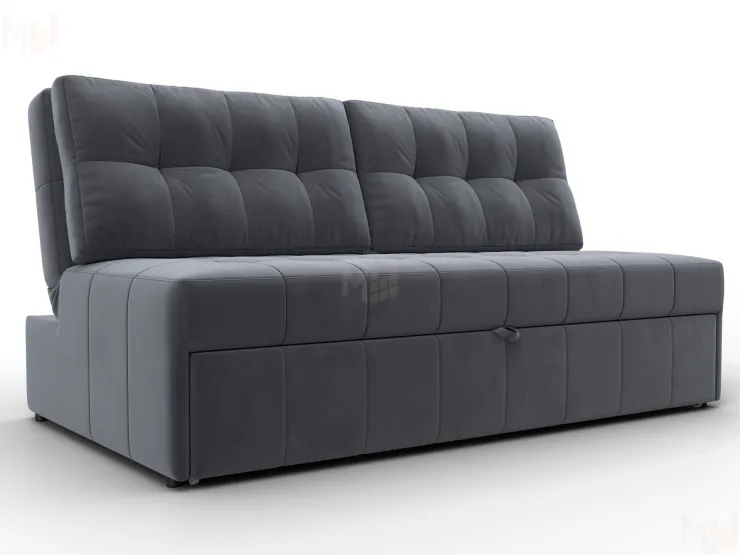 Диван прямой Лига-107 (160) ( SEVEN 17 серый )