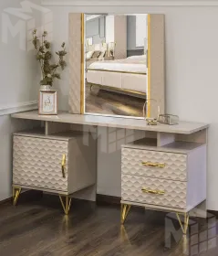 Зеркало Lara ППУ бежевый глянец