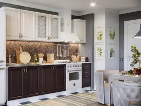 Кухня Настя 2,0 жемчуг/шоколад