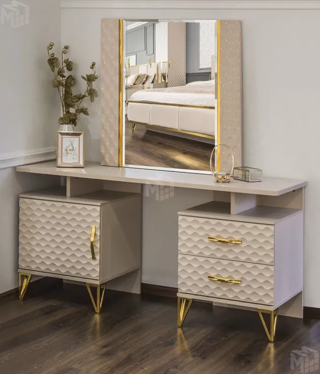 Зеркало Lara ППУ бежевый глянец