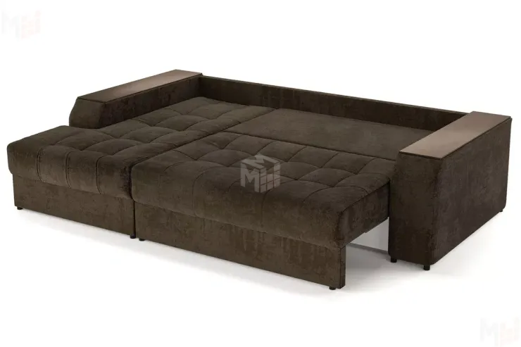 Угловой диван-кровать Лас-Вегас Коричневый левый