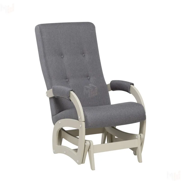 Кресло-маятник Leset Тея (Слоновая кость/Savana Plus Mouse (серый))