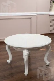 Столик круглый Мишель белый матовый
