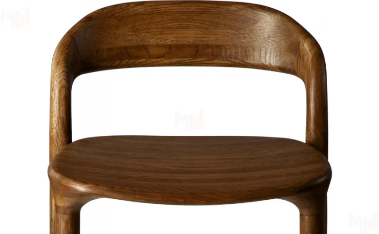 Стул полубарный деревянный из массива дуба Соул  Дуб темный