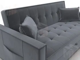Диван прямой Лига-104 (160) ( SEVEN 17 серый )