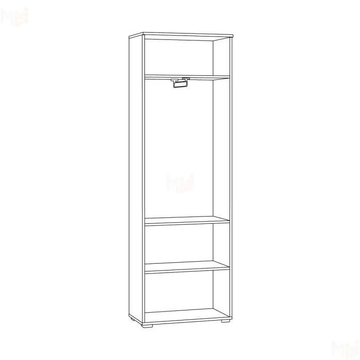 Шкаф для одежды Октава белый шагрень 13.338