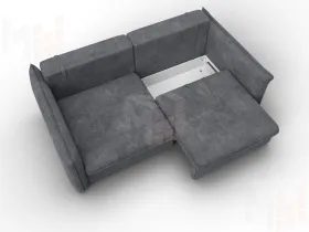Диван прямой Лига-100 НПБ ( BRUT 16 темно-серый )