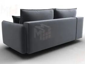 Диван прямой Лига-064 НПБ ( SEVEN 17 серый )