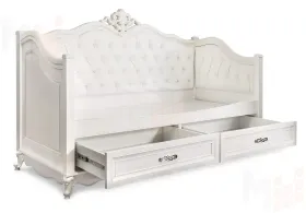 Диван кровать Мишель белый матовый