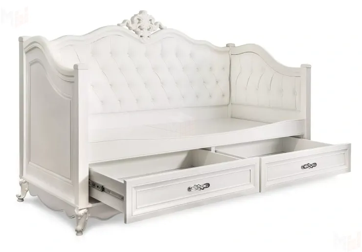 Диван кровать Мишель белый матовый