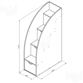 Лестница-комод Дельта - 23.03
