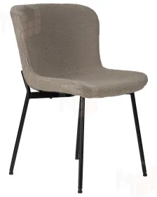 Стул обеденный DOBRIN MILO (черные ножки, бежевый букле (UF992-04))