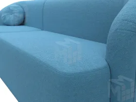Диван прямой Лига-027 угол левый ( Амур голубой )