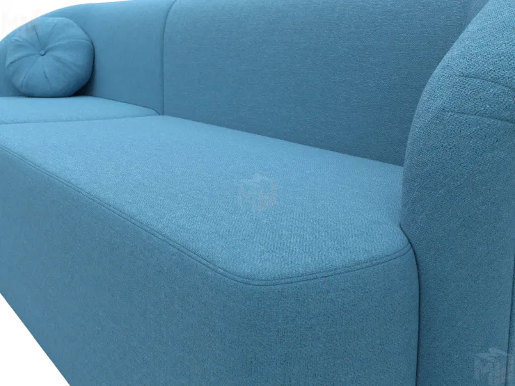 Диван прямой Лига-027 угол левый ( Амур голубой )