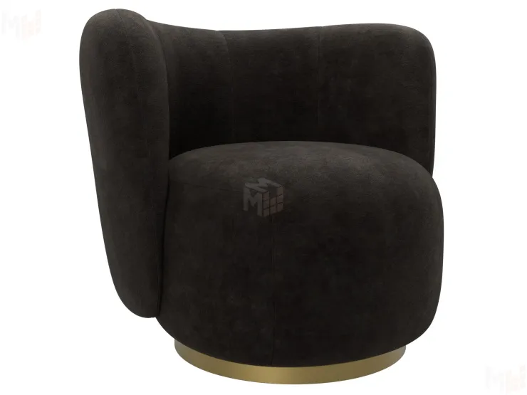 Кресло Лига-072 ( велюр BRUT 17 коричневый )