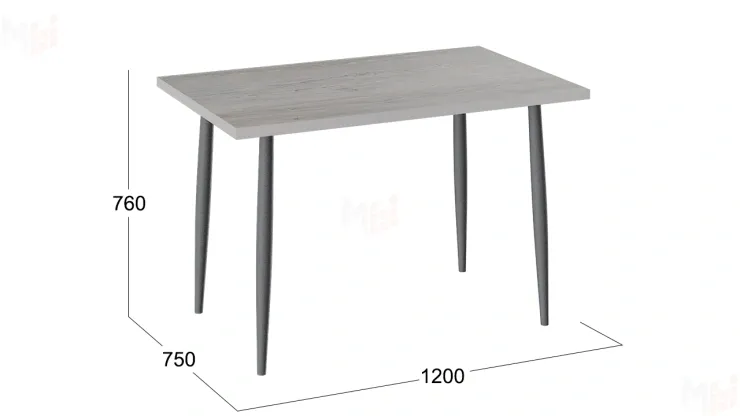 Стол Невада - ДП1-02-08 Эйприл, Графит