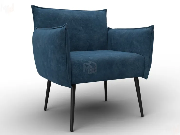 Кресло Лига-083 ( велюр BRUT 11 синий )