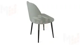 Стул Гранд К1К Черный муар, Велюр Confetti Silver