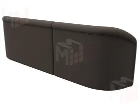 Диван прямой Лига-027 угол левый ( Амур коричневый )