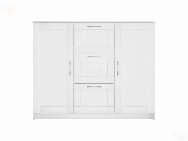 Тумба Сириус 2 двери 3 ящика 117*95 белый