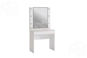 Трюмо Гламур белый/белый глянец