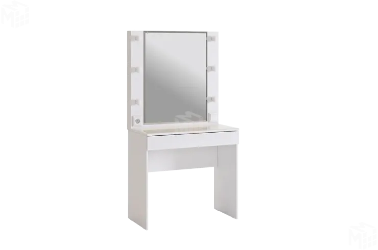 Трюмо Гламур белый/белый глянец