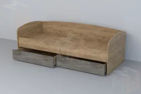 Кровать 016 Эго Дуб Крафт Золотой/Камень Темный