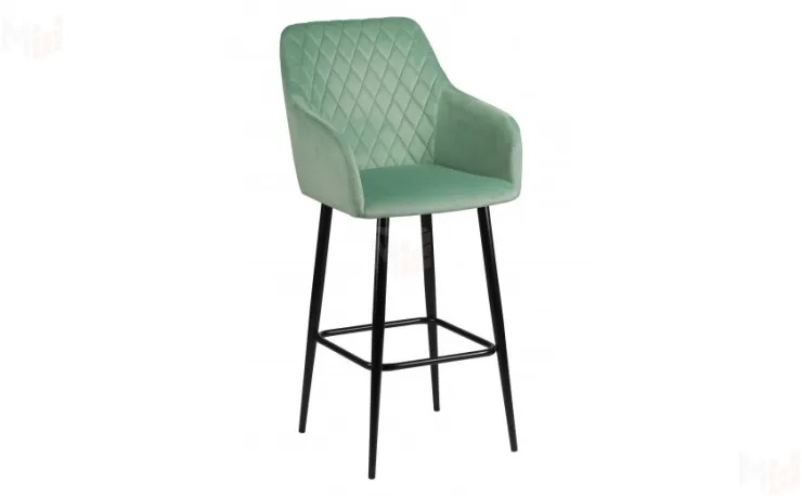 Барное поворотное кресло Барли К Confetti aquamarine/черный