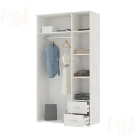 Шкаф Нельсон ШК-01 дуб крафт белый