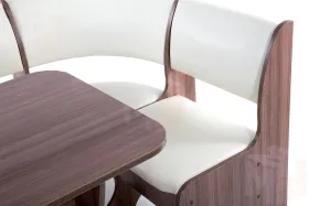 Кухонный уголок Тюльпан мини (ясень темный/барнео крем)