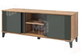 Тумба под ТВ Богемия 463.04 Дуб барокко/Зелёный