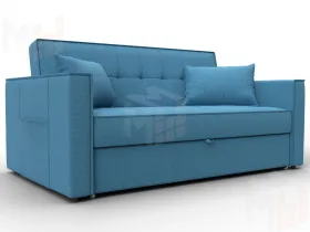 Диван прямой Лига-104 (140) ( Амур 10 голубой )
