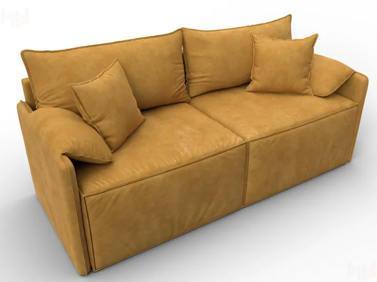 Диван прямой модульный Лига-106 ( BRUT 10 желтый )