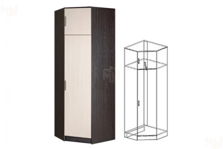 Шкаф угловой Машенька Венге/Дуб молочный