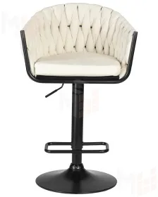 Стул барный DOBRIN LEON (кремовая ткань (LAR 275-33))